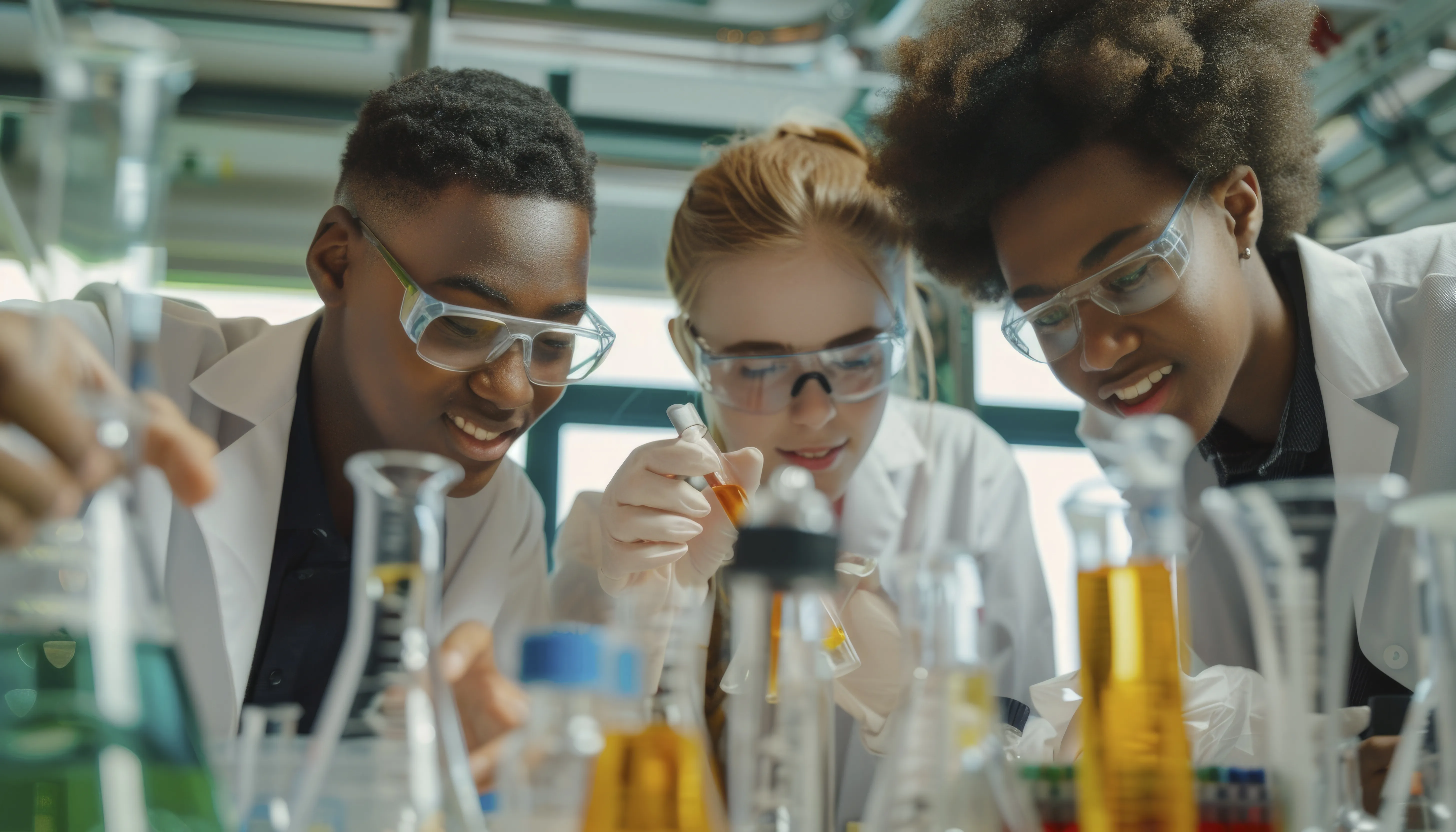 Un científico y un empresario colaborando en un proyecto de Palanca Link